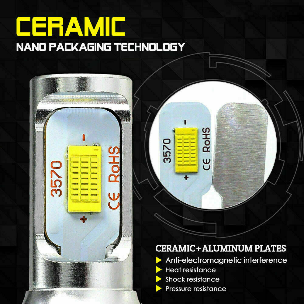 6Pcs Combo LED Headlight + Fog Light Bulbs White For Ford F250 F350