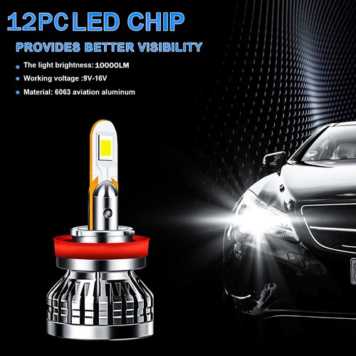 4x 9005+9006 LED Combo Headlight Bulbs 2SIDE High Low Beam Kit Xenon Super White - Picture 8 of 9