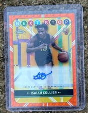 2025 Topps Chrome - Isaiah Collier (RC) #NSS-IC Next Stop Signature Orange /25