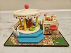 Vintage Fisher Price Little People Merry Go Round Carousel 1964 - Works