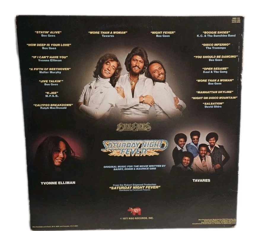 Saturday Night Fever Original Motion Picture Soundtrack 2xLP Vinyl 1977 RSO - Image 2 of 4