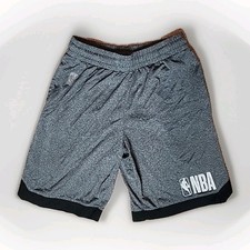NBA Athletic Basketball Shorts Boys Large 14-16 Dark Gray with Black Trim