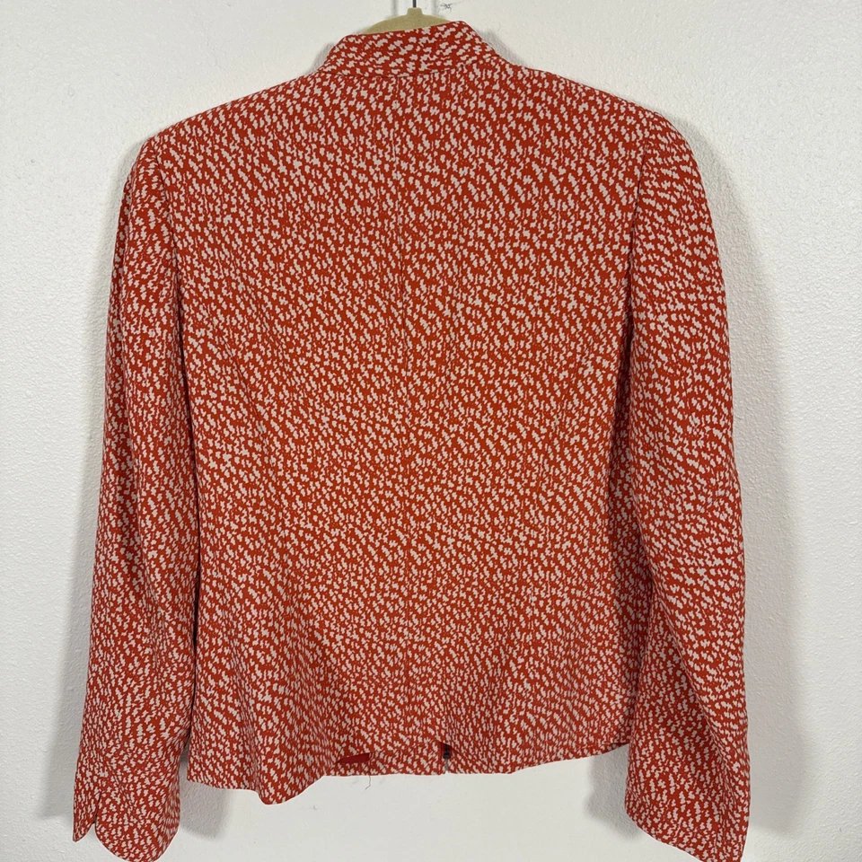 Chaqueta Pendleton Woolen Mills roja y blanca forrada con cremallera completa para mujer talla 8 T1” Foto 4 de 4