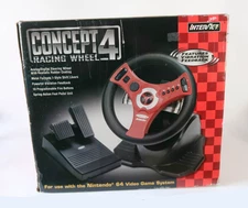 NEW InterAct Concept 4 Racing Wheel & Pedals Nintendo 64 N64 Brand New In Box