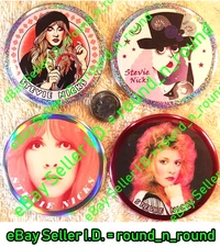 Stevie Nicks PIN BUTTON LOT Pink Fleetwood Mac Christmas Gift Sale Stocking Stfr