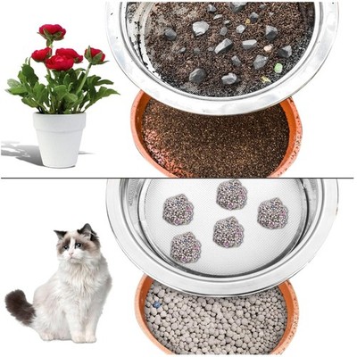Stainless Steel Garden Soil Sifter Screen - 3 Mesh Sizes