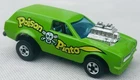 Vintage Hot Wheels 1975 Poison Pinto Lime Green Blackwall Hong Kong Base