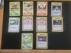 Pokémon TCG Bundle 10 Cards As Shown Team Rocket, Base Set Fossil, Etc