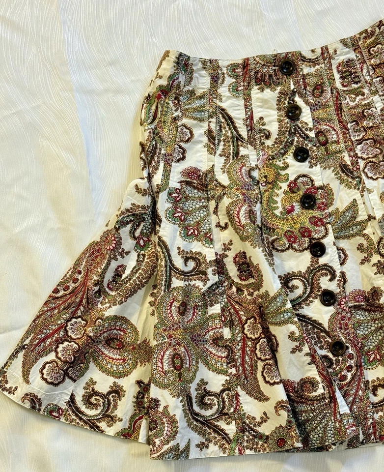CAbi #861 Paisley Skirt Sz 8 Boho Cotton Y2K 2008 2012 Rare Festival Retro NWOT - Image 2 of 4