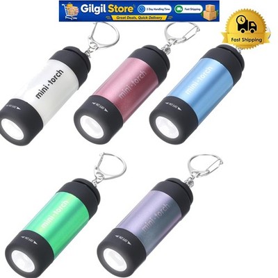 Compact 2.56'' USB Keychain Flashlights in 5 Fun Colors - Ideal for Camping