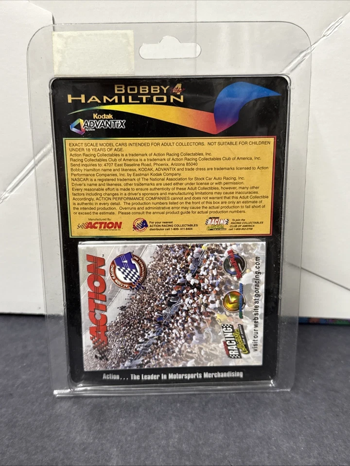 Kodak Advantix 1999 Bobby Hamilton #4 1:64 NASCAR acción diecast NUEVO Foto 4 de 4