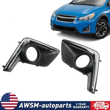 For Subaru Crosstrek 2016-2017 Fog Lamp Cover Fog Light Bezel Trim Left+Right