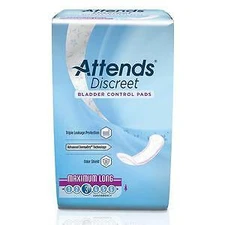 Attends Discreet Bladder Control Pad Moderate Absorbency Female Disposable PK/20