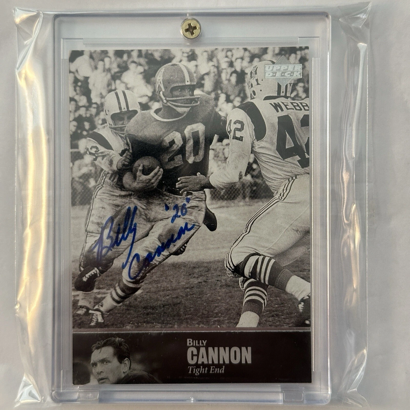 1997 Upper Deck Legends Billy Cannon ‘20’ Autograph Auto AL-83 Houston Oilers