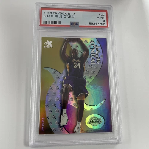 SHAQUILLE O'NEAL 1999 SKYBOX E-X #22 HOLOFOIL CARD GRADED PSA 9 LAKERS