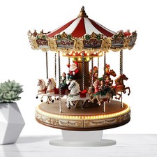 2D Traditional Carousel Christmas Decor Merry...