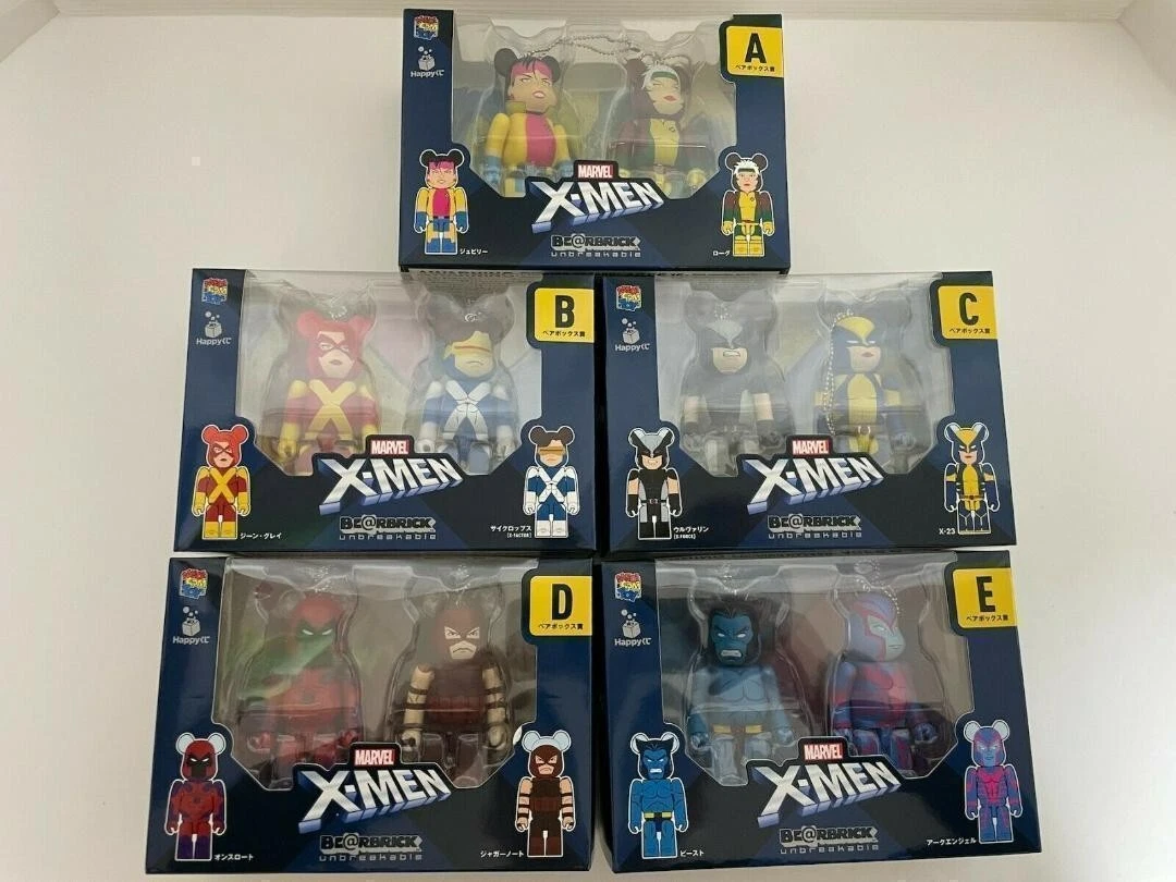 Bearbrick X-MEN Pair Box Complete SET Bulk 5 100% Be@rbrick MEDICOM TOY