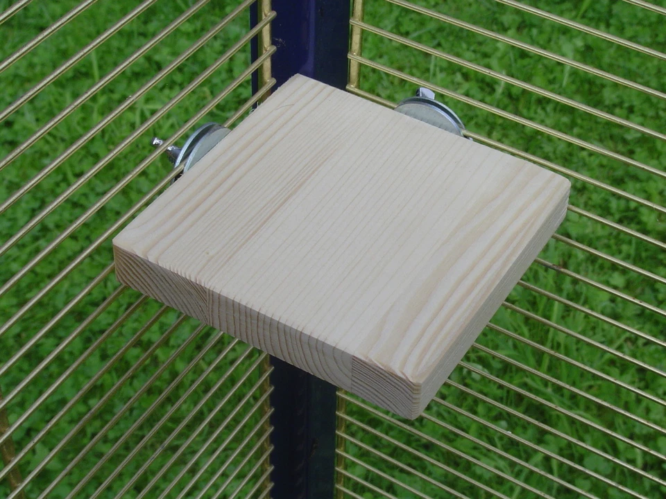 pipano Sitzbrett Ecke 10 x 10 cm für Vogelkäfig Schlafplatz Wellensittich SE1010