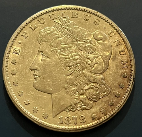 1878 CC Morgan Silver Dollar, 90% Silver US $1, AU, 1st Year, Mintage 2,212,000
