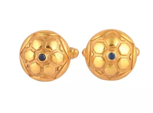 Blue Sapphire 14K Gold Plated Cufflinks