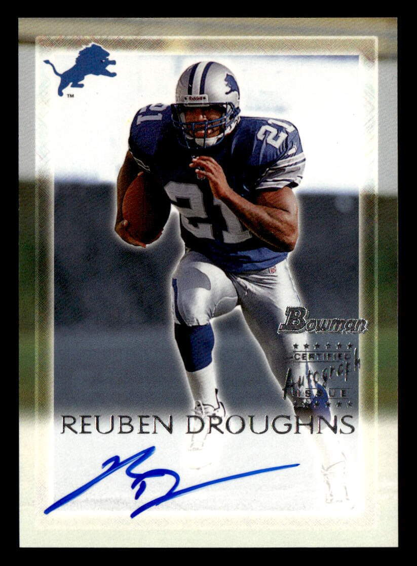 Reuben Droughns Bowman Certified Autograph Blue #RDR Certified Autograph