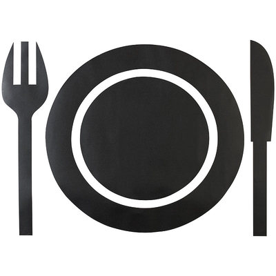 infactory Wanddekos: Wand-Tattoo ''Eat here'' 40 cm (Selbstklebendea Wandtattoo)