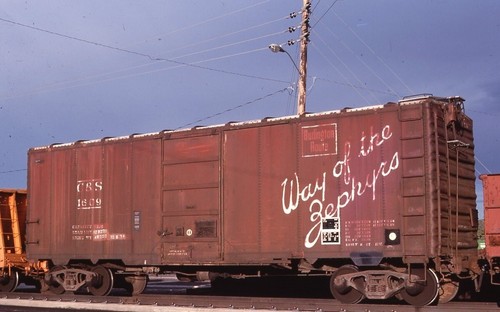 Colorado & Southern 40' Boxcar 1609 Orig Kodachrome Slide