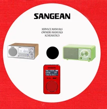 Sangean Service schematics owner manuals on 1 dvd in pdf format 