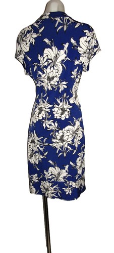 Jacqui E size M approx 14 work office casual dinner floral summer dress - Picture 5 of 6