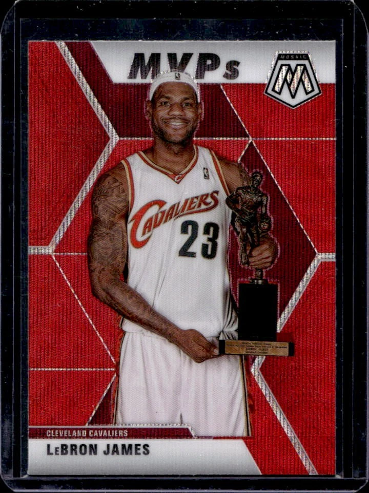 2019-20 Mosaic LeBron James Red Wave Prizm #298 Cavaliers
