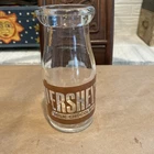 Hershey's Milk Chocolate Half Pint Glass Bottle 8 oz Vintage 1/2Pint Collectible
