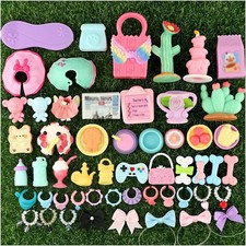 Random 25PCS Accessories Lot for LPS Pet Toys Scarf Bow Skirt Dress Glasses Kid