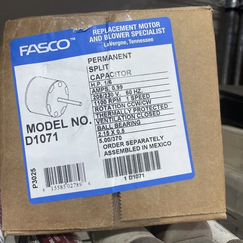 Fasco D1071 Replacement Motor