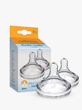 Dr Browns Natural Flow Options+ Level 3 Wide Neck Teats Pack of 2 Anti Colic 6M+