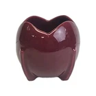 Nelson McCoy Art Deco Tulip Ball Maroon Planter  - Vintage