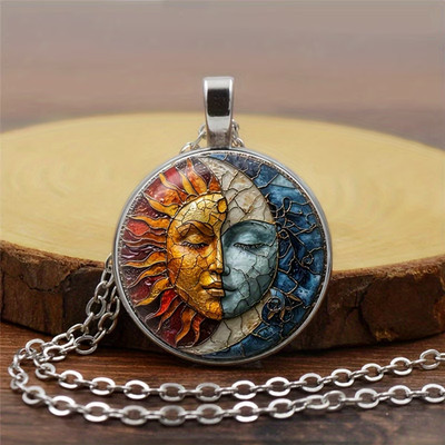 Sun and Moon Necklace, Fashionable Necklace, Star and Moon Jewelry
