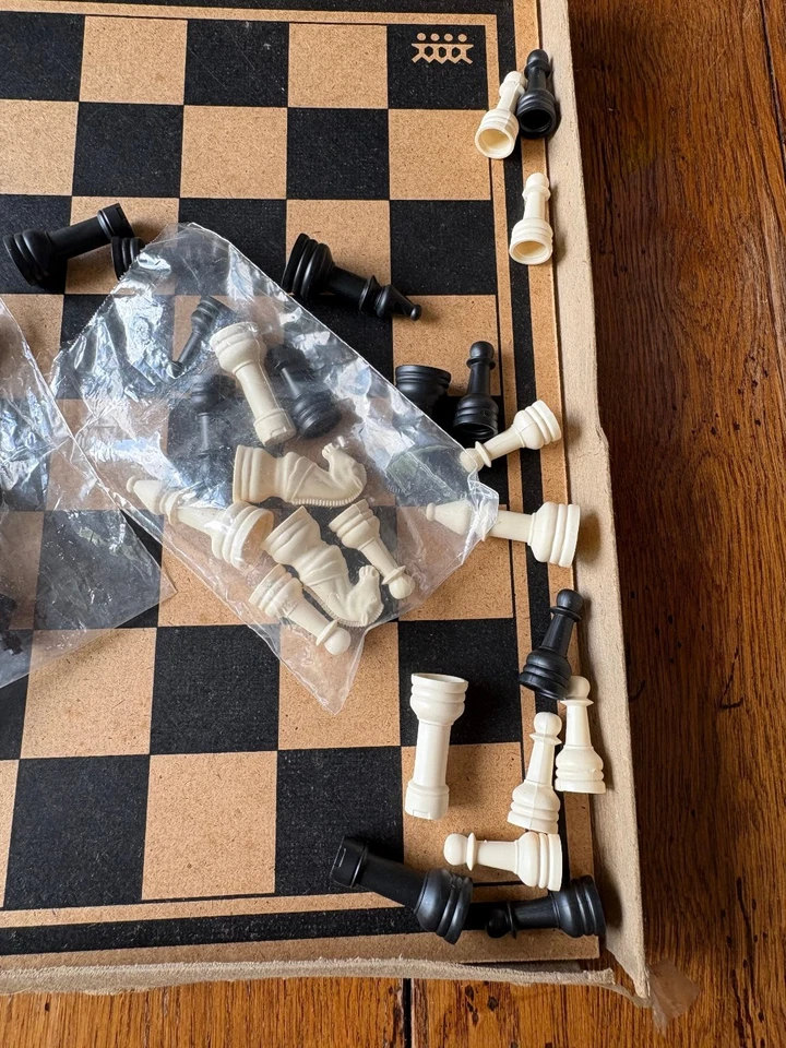 Chess Hasbro Board Game 2 Players Ages 6+ Cardboard Vintage Classic - Image 4 of 4