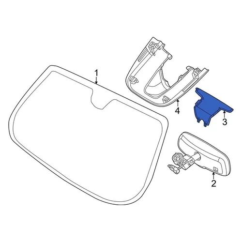 For Dodge Hornet 23-25 Dodge Front Upper Interior Rear View Mirror Cover
