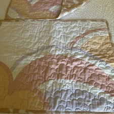 URBAN HABITAT Kids Two Standard Quilted Pillow Shams White Pink Yellow Lavender