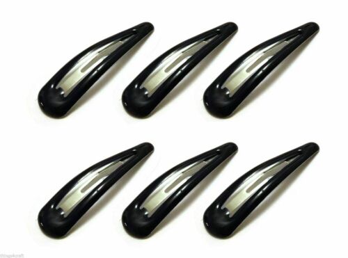 Snap Hair Clip Plain Colourful Bendy Click Clack Hair Slides Girls Hair Snappy - Picture 18 of 37