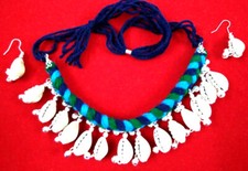 Belly Dance Tribal Ethnic Handcrafted Cowries Set Earring Banjara Vintage ATS