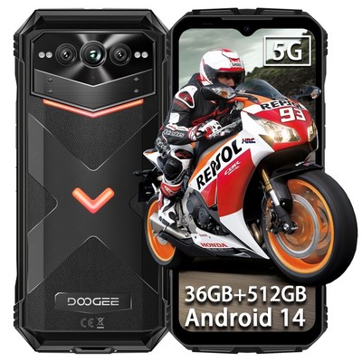 DOOGEE VMAX PLUS 5G Android 14 Rugged Smartphone 36GB+512GB 200MP 22000mAh Phone