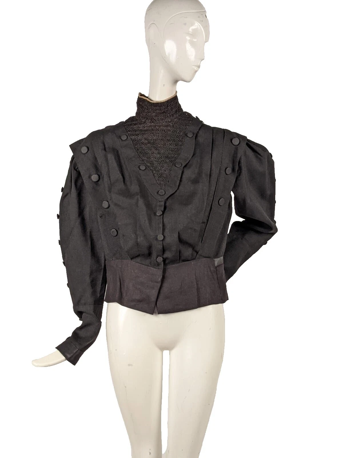 Negro Pre 1920 Vintage Tops para mujer