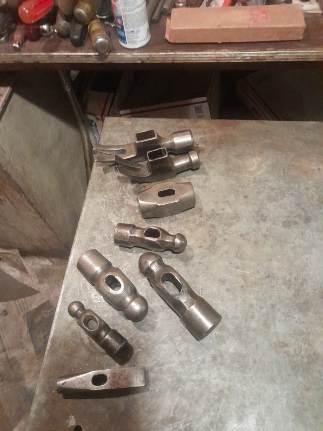 Vintage Lot Of Ball Peen Hammer Heads Etc Etc eBay