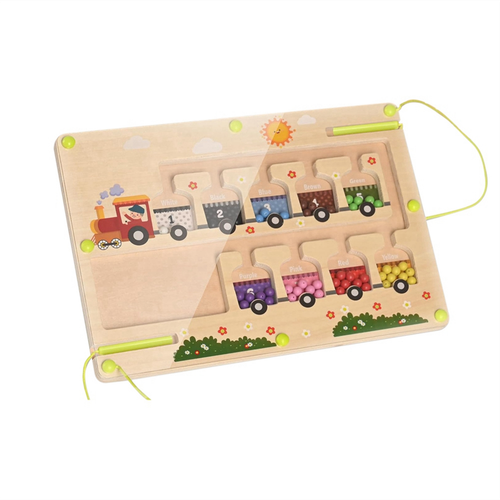 Labyrinthe Magnétique Éducatif TrisbiFela - Jeu Montessori Couleurs Et Chiffres 3-5 Ans