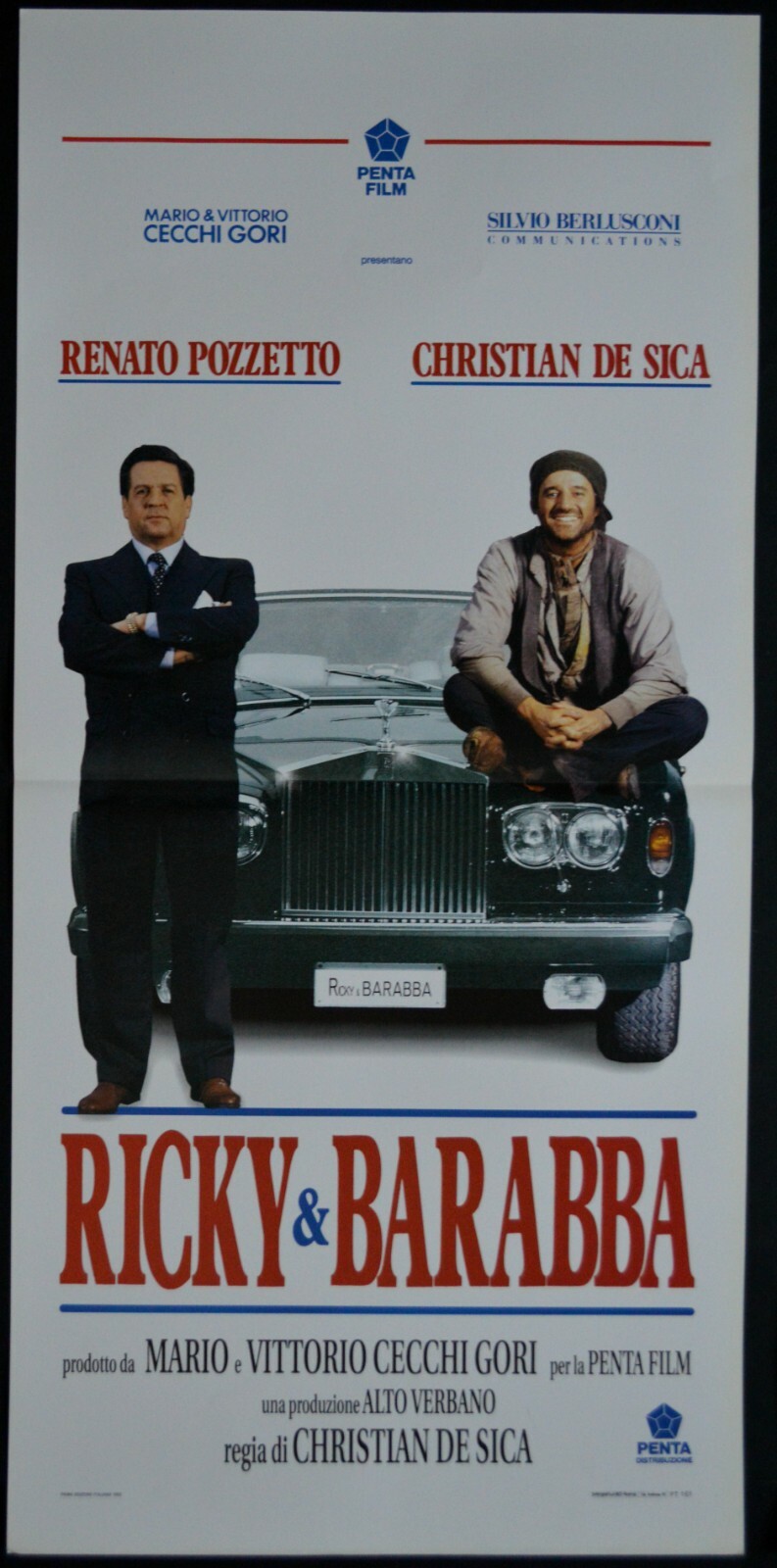 Locandina originale film Ricky & Barabba (1992) - Regia di Christian De Sica