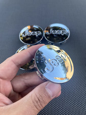 Jeep Set Of 4 Chrome 55mm2.16in Wheel Center Caps Liberty Grand Cherokee