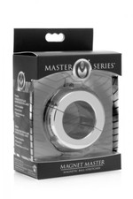 New From Master Series Magnetize Stainless Steel Magnetic Ball Stretcher Fetish