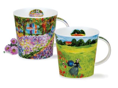 DUNOON 2er Set Becher Cairngorm Giverny 0,48l Fine Bone China Porzellan | 480ml
