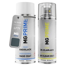 Autolack 2K Spraydosen Set für Skoda LF7Y F6 Quarzgrau Metallic